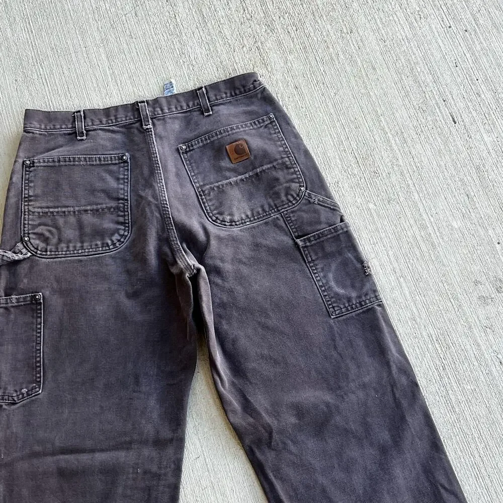 Carhartt faded brown double knee work wear carpenter pants